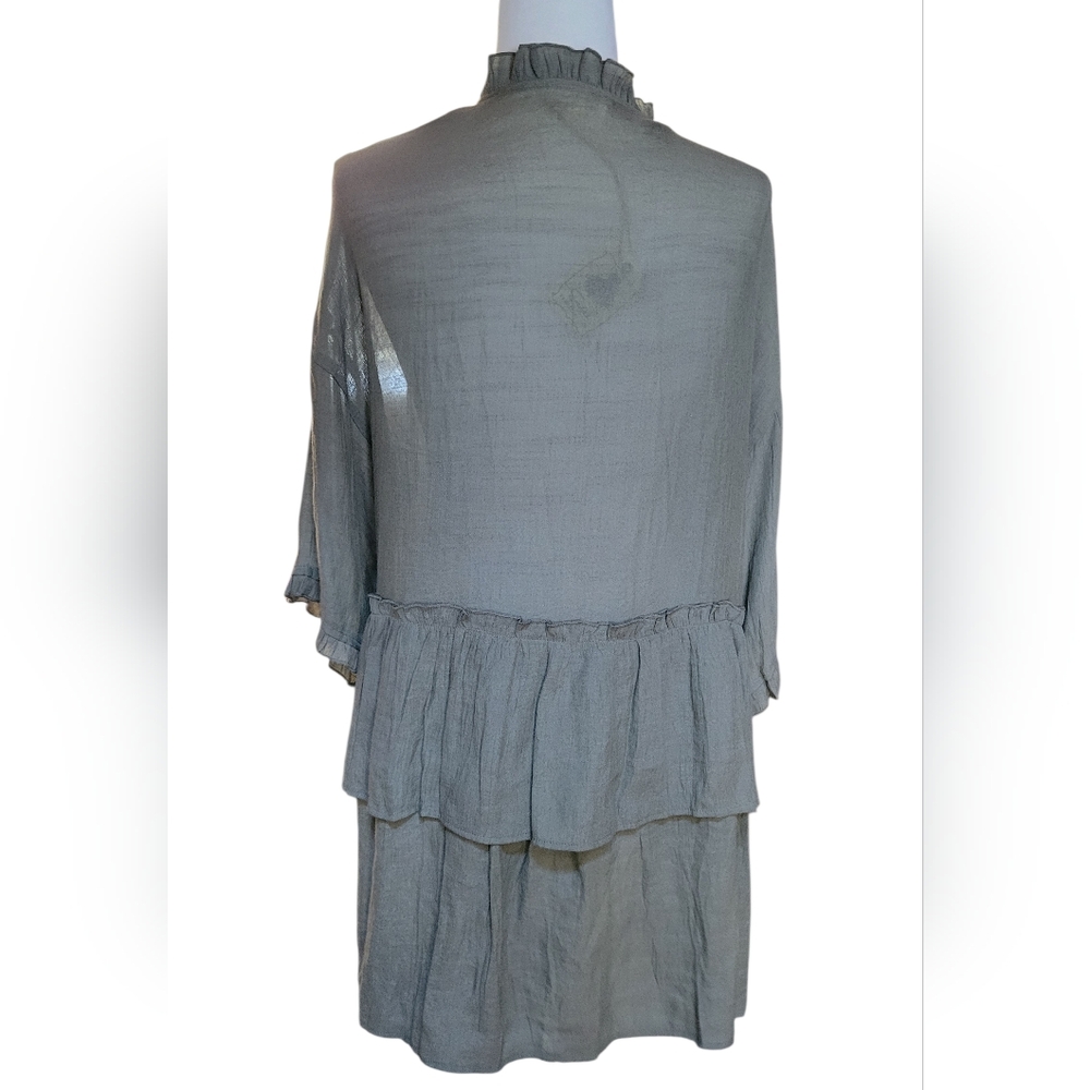 EASEL Ruffled Open Cardigan Kimono - Picture 6 of 10
